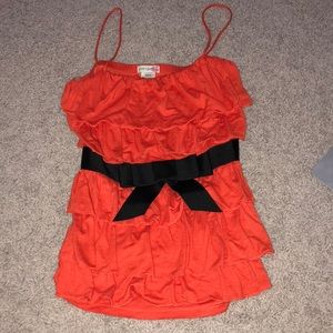 Ruffle bow tank top